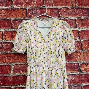 H&M Floral Midi Dress - Pink, Yellow, Black